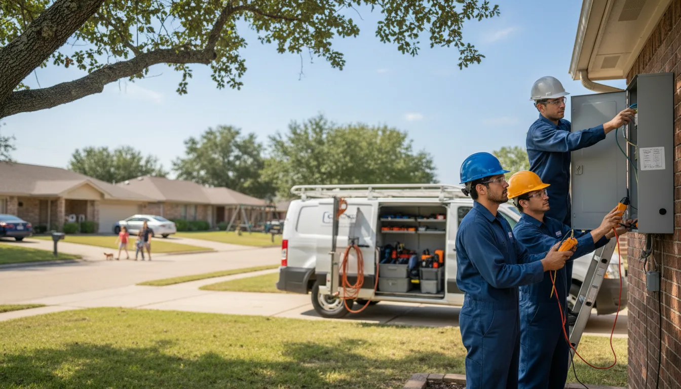 Certified electrician providing emergency electrical services in Lelia Lake, TX